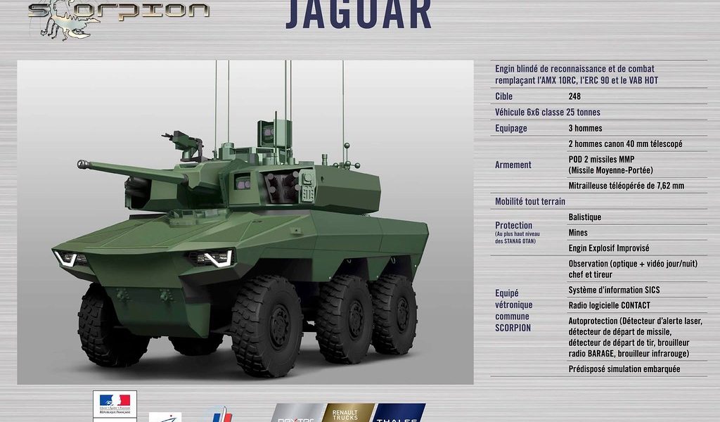Jaguar futur véhicule blindé à roues de l'armée francaise 1