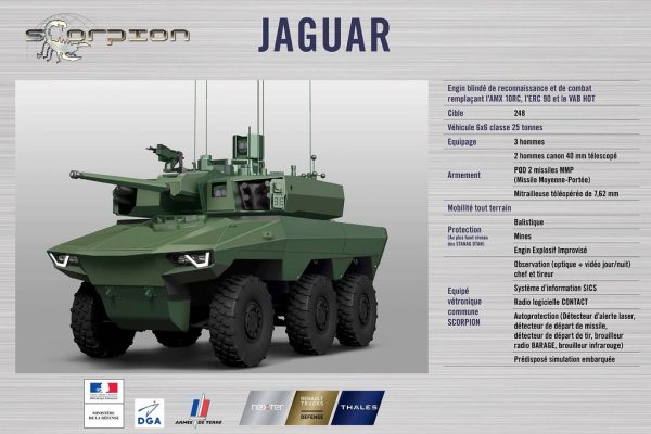 Jaguar futur véhicule blindé à roues de l'armée francaise 1